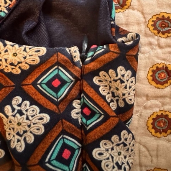 One Clothing Geometric Boho Cinched Waist Mini Dress: Medium - Picture 5 of 14